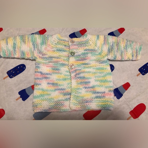 Hand knit long sleeve sweater - Picture 1 of 5